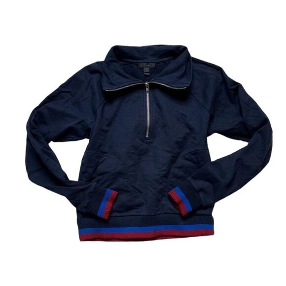 J. Crew Quarter Zip Track Sweatshirt - Picture 1 of 6
